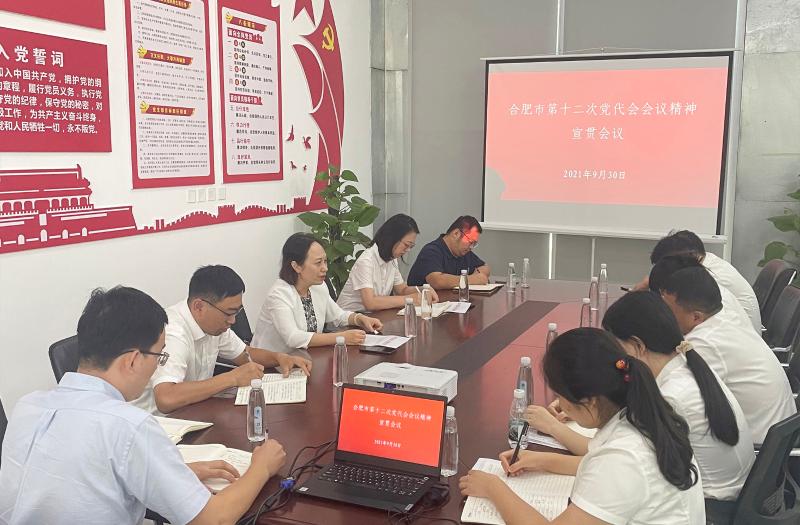 庐阳公司集体学习合肥市第十二次党代会会议精神